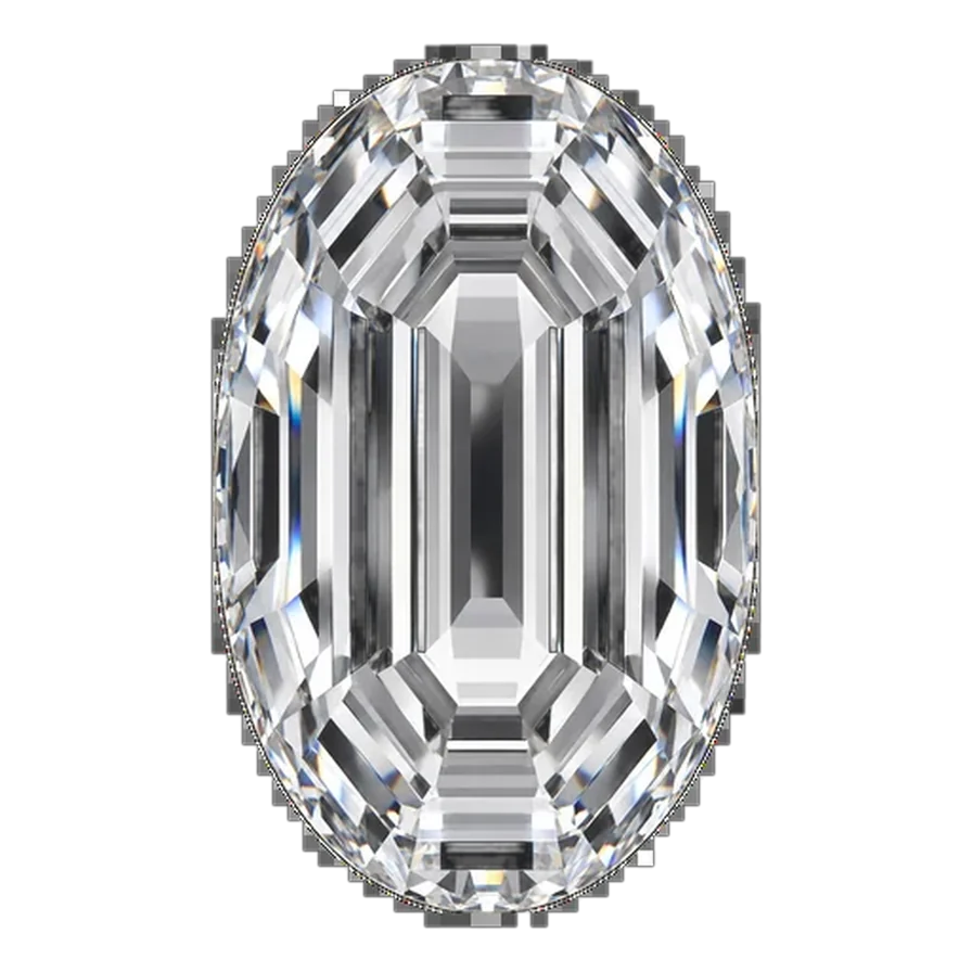 Oval step — White